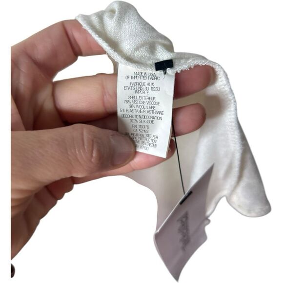 Helmut Lang White Silk Asymmetrical Tunic Blouse Size L Designer Minimalist - Picture 6 of 9